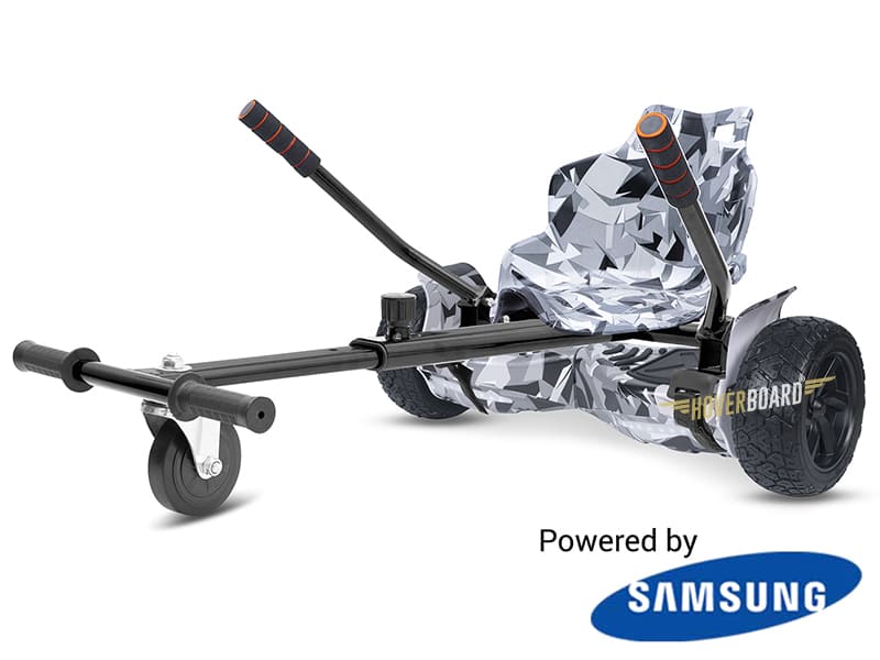 Drifter White Camo with White Camo Kart By HOVERBOARD